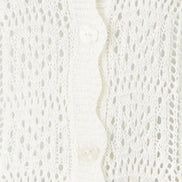 Yumi White Crochet Short Sleeve Cardigan