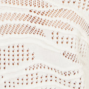 Yumi White Wave Pointelle Knitted Jumper