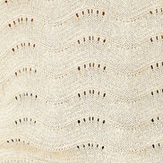 Yumi Beige Wave Metallic Thread Relaxed Jumper