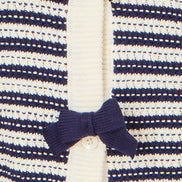 Yumi Multicolour Block Stripe Tie Front Cardigan