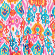 Yumi Multicolour Ikat Print Viscose Beach Tunic
