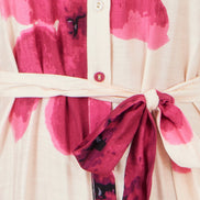 Yumi Pink Scattered Floral Shirt Dress