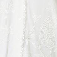 Yumi White Paisley Viscose Embroidered Shirt