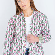 Yumi Green Reversible Cotton Quilted Jacket