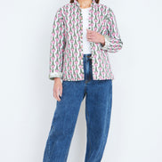 Yumi Green Reversible Cotton Quilted Jacket