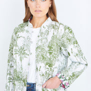 Yumi Green Reversible Cotton Quilted Jacket