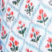 Yumi Blue Palm Reversible Cotton Quilted Jacket