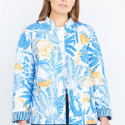 Yumi Blue Jungle Reversible Cotton Quilted Jacket
