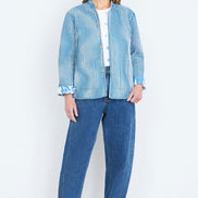 Yumi Blue Jungle Reversible Cotton Quilted Jacket