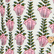 Yumi White Botanical Print Reversible Cotton Quilted Jacket