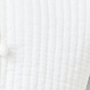 Yumi White Gingham Reversible Cotton Quilted Cropped Jacket
