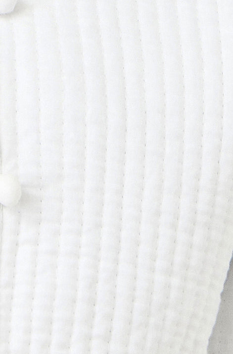 Yumi White Gingham Reversible Cotton Quilted Cropped Jacket