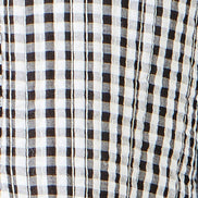 Yumi White Gingham Reversible Cotton Quilted Cropped Jacket