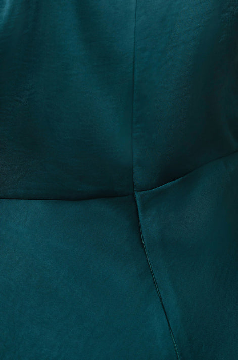 Yumi Green Satin Halter Neck Midi Dress