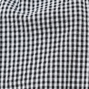 Yumi Black Gingham Cotton Midi Skirt
