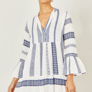 Yumi White Cotton Stripe Tunic