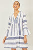 Yumi White Cotton Stripe Tunic