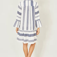 Yumi White Cotton Stripe Tunic