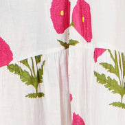Yumi White Cotton Floral Tunic