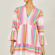 Yumi Multicolour Cotton Stripe Tunic