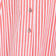 Yumi Red Stripe Midi Sleeveless Shirt Dress