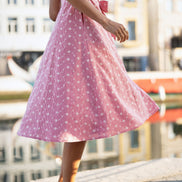 Yumi Red Broderie Anglaise Embroidered Sleeveless Shirt Dress