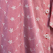 Yumi Red Broderie Anglaise Embroidered Sleeveless Shirt Dress