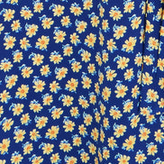 Yumi Navy Floral Midi Shirt Dress