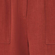 Yumi Brown Linen Mix Trousers