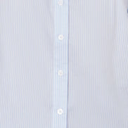 Yumi Blue Stripe Shirt with Lace Detail