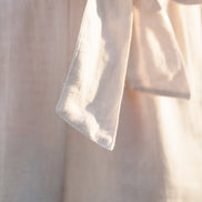 Yumi Natural Linen Mix Cropped Trousers with Tie Belt