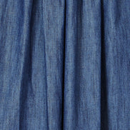 Yumi Blue Denim Chambray Gathered Midi Skirt