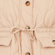 Yumi Beige Quilted Utility Gilet