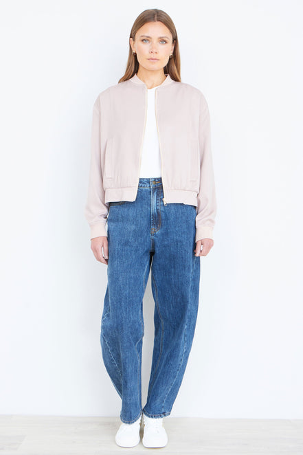 Yumi Stone Relaxed Lightweight Bomber Jacket