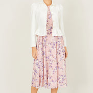 Yumi White Peplum Fitted Jacket