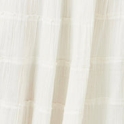 Yumi White Double Cotton Tiered Boho Maxi Skirt