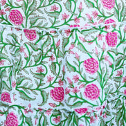 Yumi White Boho Print Cotton Floral Maxi Skirt