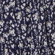 Yumi Navy Floral Mesh Wrap Dress