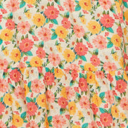 Yumi Multicolour Midi Tea Dress With Angel Sleeves