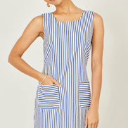 Yumi Navy Stripe Cotton Shift Dress