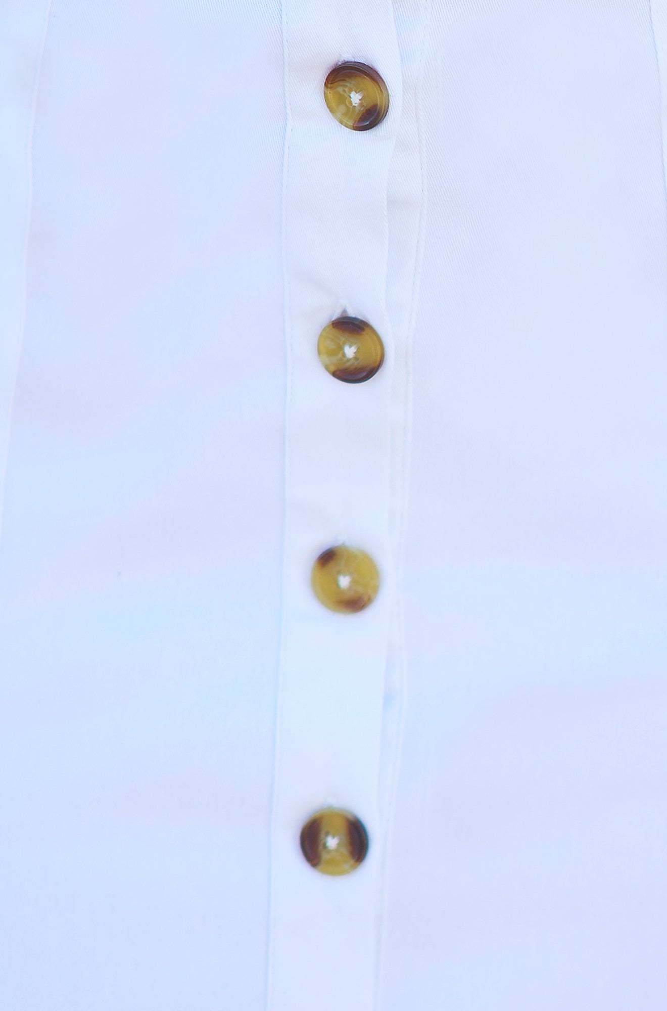 Yumi White Cotton Stretch Mini Skirt with Button Details