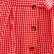 Yumi Red Gingham Button Through Jumpsuit