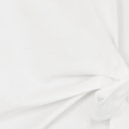 Yumi White Cotton Jersey Top with Knot Detail
