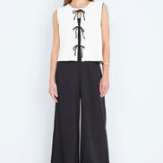 Yumi Black Wide Leg Palazzo Trousers