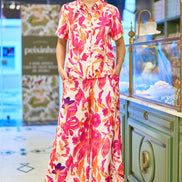 Yumi Pink Abstract Floral Shirt