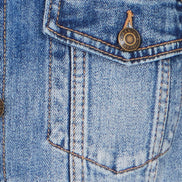 Yumi Blue Stretch Washed Denim Jacket