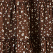 Yumi Brown Daisy Print Maxi Skirt