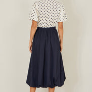 Yumi White Polka Dot Lace Boxy Shirt