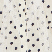 Yumi White Polka Dot Lace Boxy Shirt