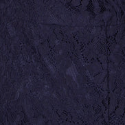 Yumi Navy Lace Fitted Midi Dress with Flute Sleeves